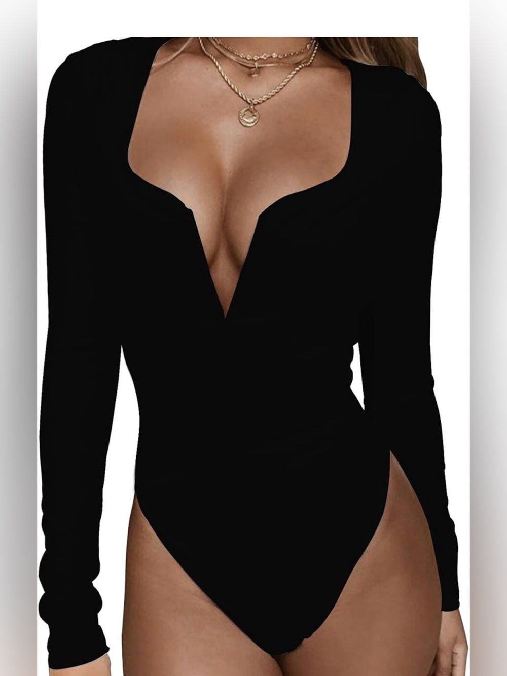Low Cut Long Sleeve Bodysuit